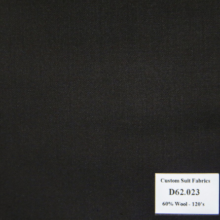  D62.023 Kevinlli V4 - Vải Suit 60% Wool - Nâu Sẫm Trơn